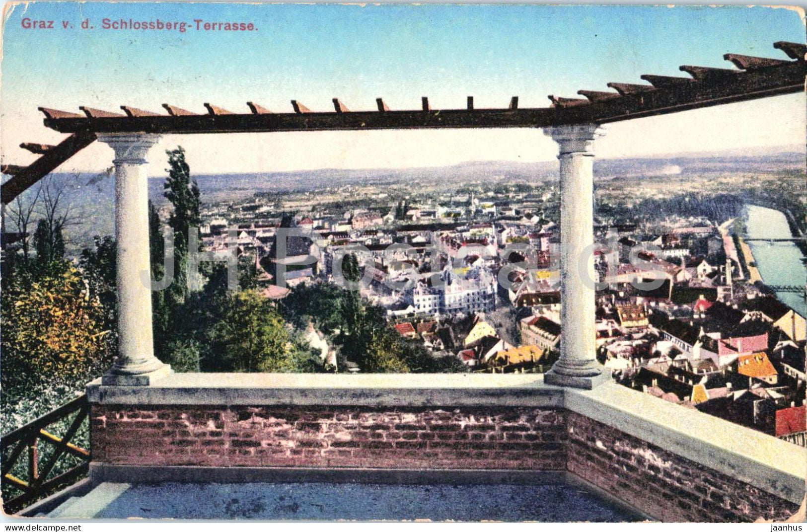 Graz v. d. Schlossberg Terrasse - No. 725/154 - old postcard - 1914 - Austria - used - JH Postcards