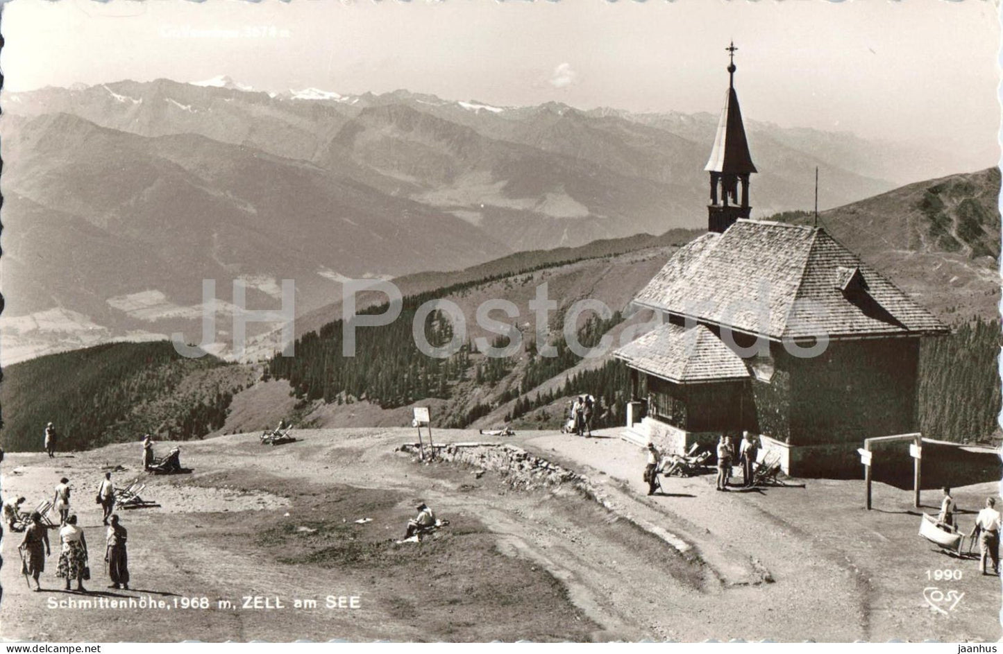 Schmittenhohe 1968 m - Zell am See - Kirche - church - mountains - Alps - 1990 - old postcard - 1957 - Austria - used - JH Postcards