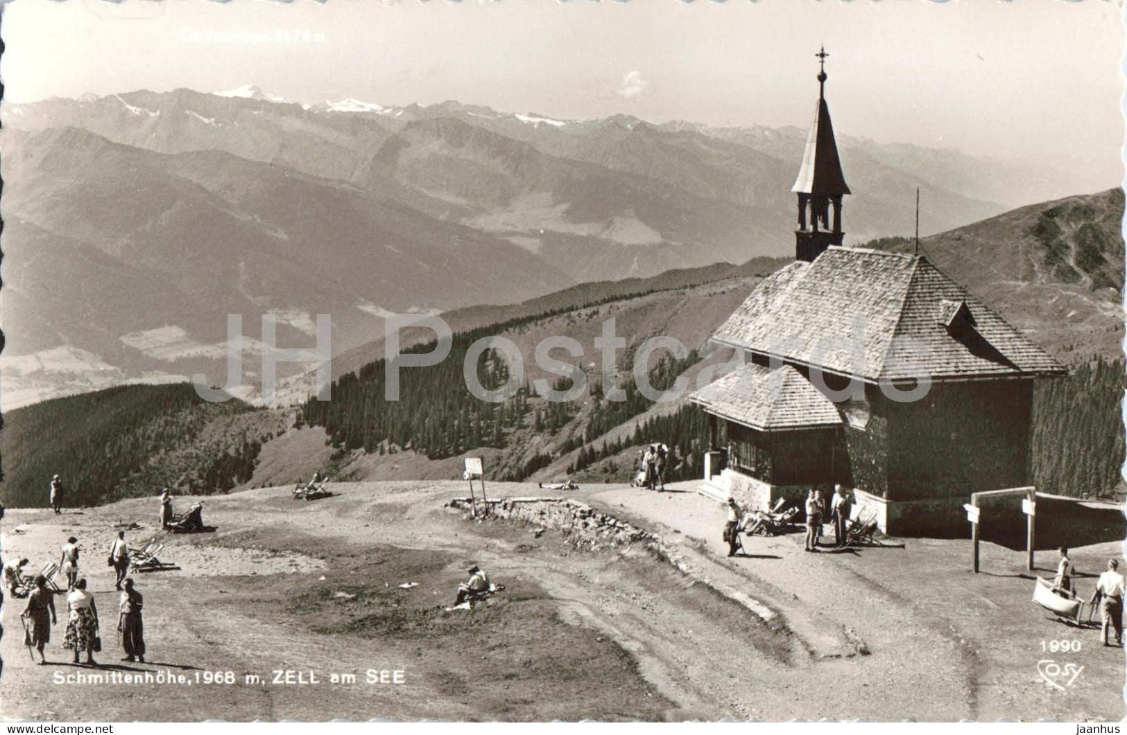 Schmittenhohe 1968 m - Zell am See - Kirche - church - mountains - Alps - 1990 - old postcard - 1957 - Austria - used - JH Postcards