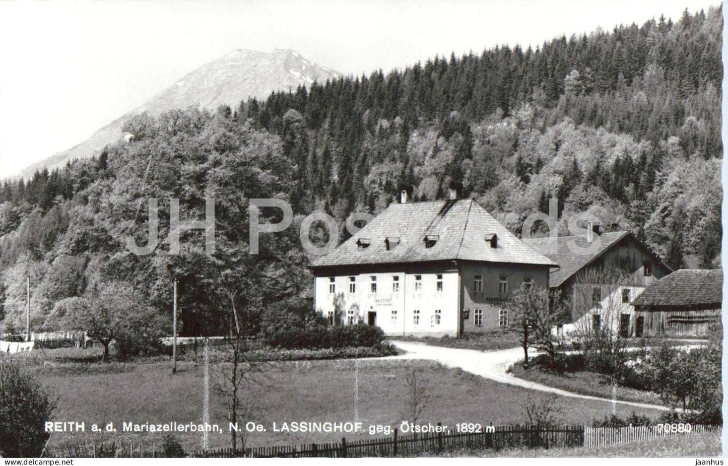 Reith a. d. Mariazellerbahn N.O. Lassinghof geg. Otscher 1892 m - mountains - 70880 - old postcard - Austria - unused - JH Postcards