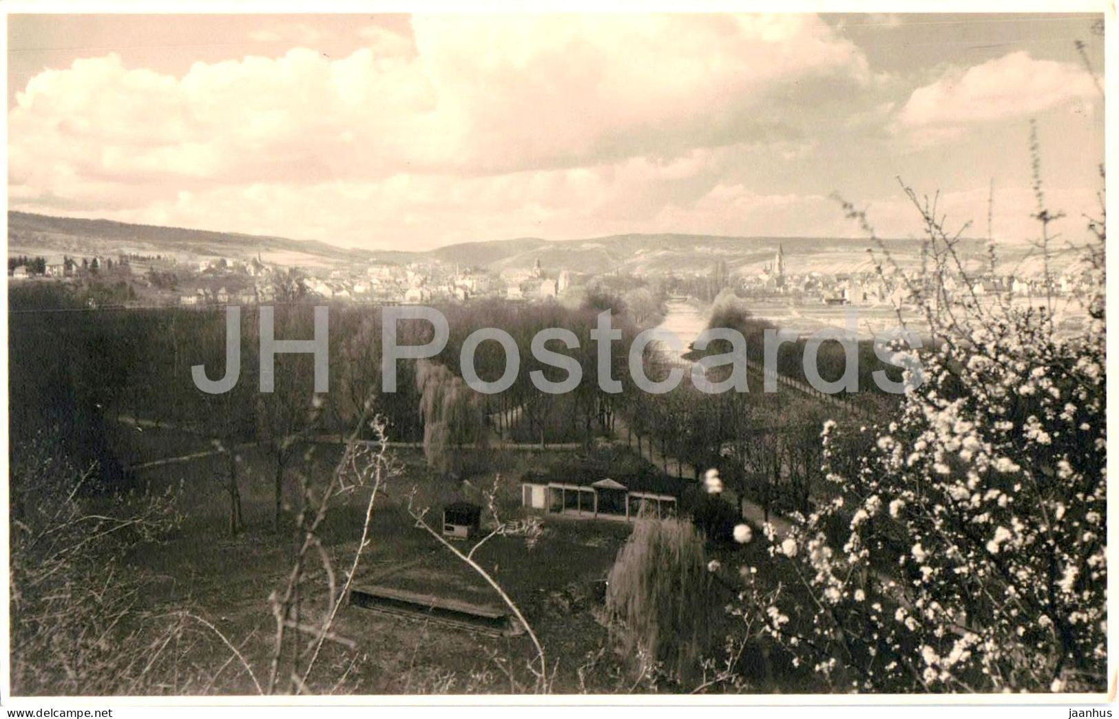 Bad Neuenahr - panoramic landscape - town - river - old postcard - Germany - used - JH Postcards