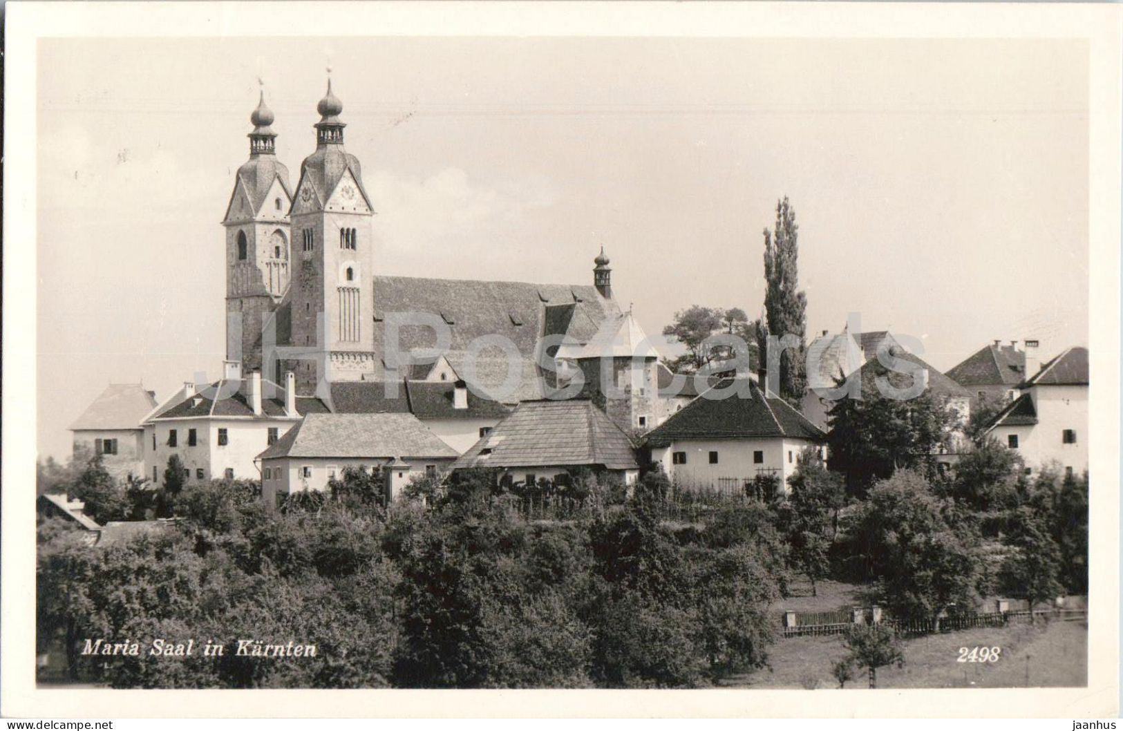 Maria Saal in Karnten - view of church and village - Feldpost - 2498 - old postcard - 1939 - Austria - used - JH Postcards