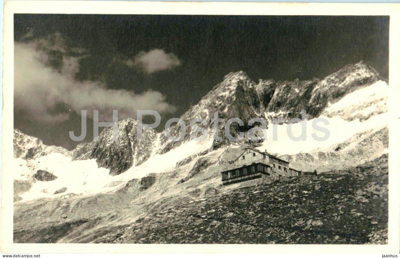Plauenerhutte - mit Reichenspitze und Kuchelmooskeess - old postcard - Austria - unused - JH Postcards