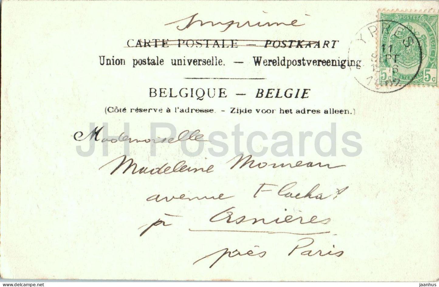 Ypres - Les Dentellières - Scène de rue, vie quotidienne - Carte postale ancienne - 1902 - Belgique - Occasion 