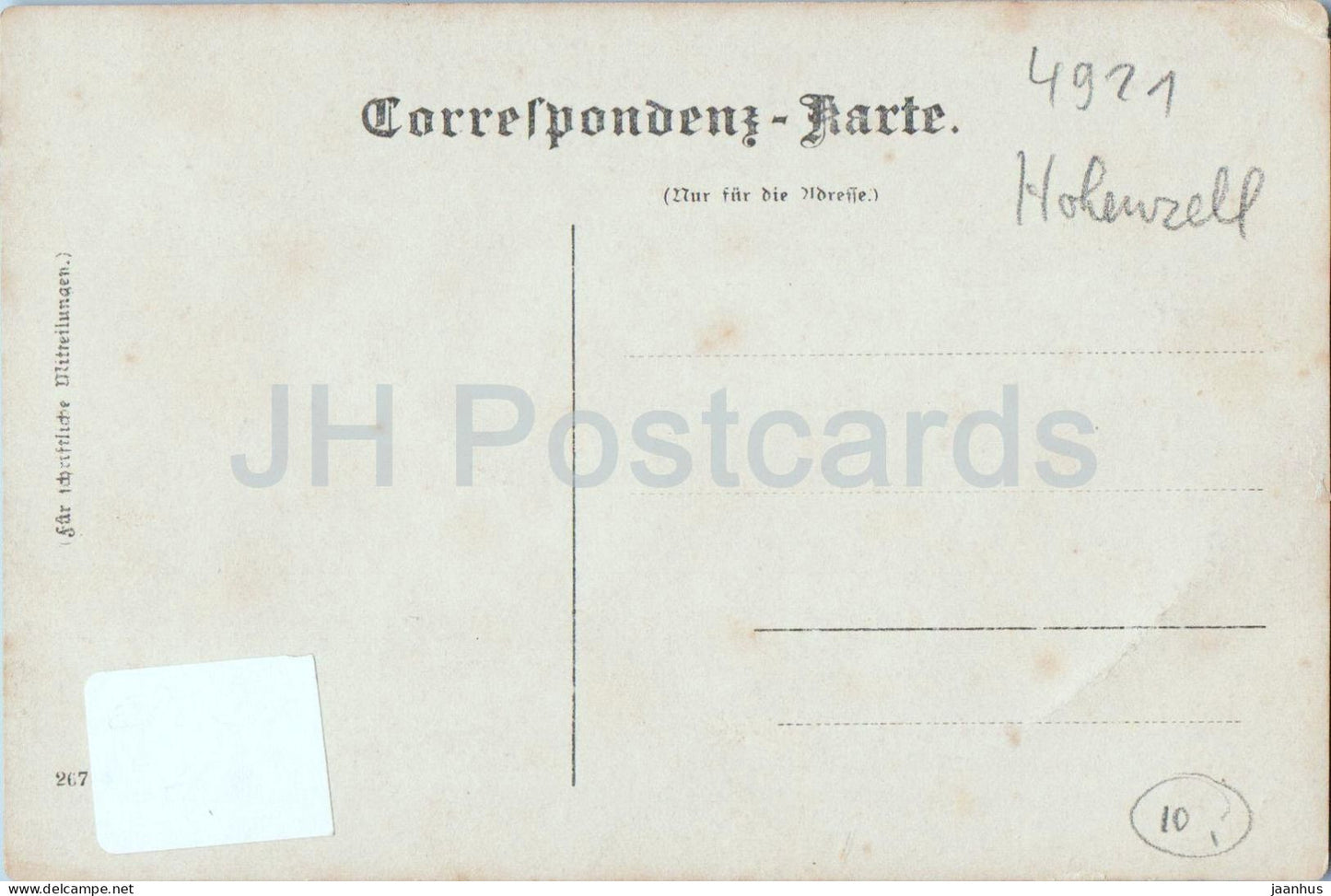 Hohenzell - Burschenverein - Burschen - 267 - photo - carte postale ancienne - 1907 - Autriche - inutilisé 