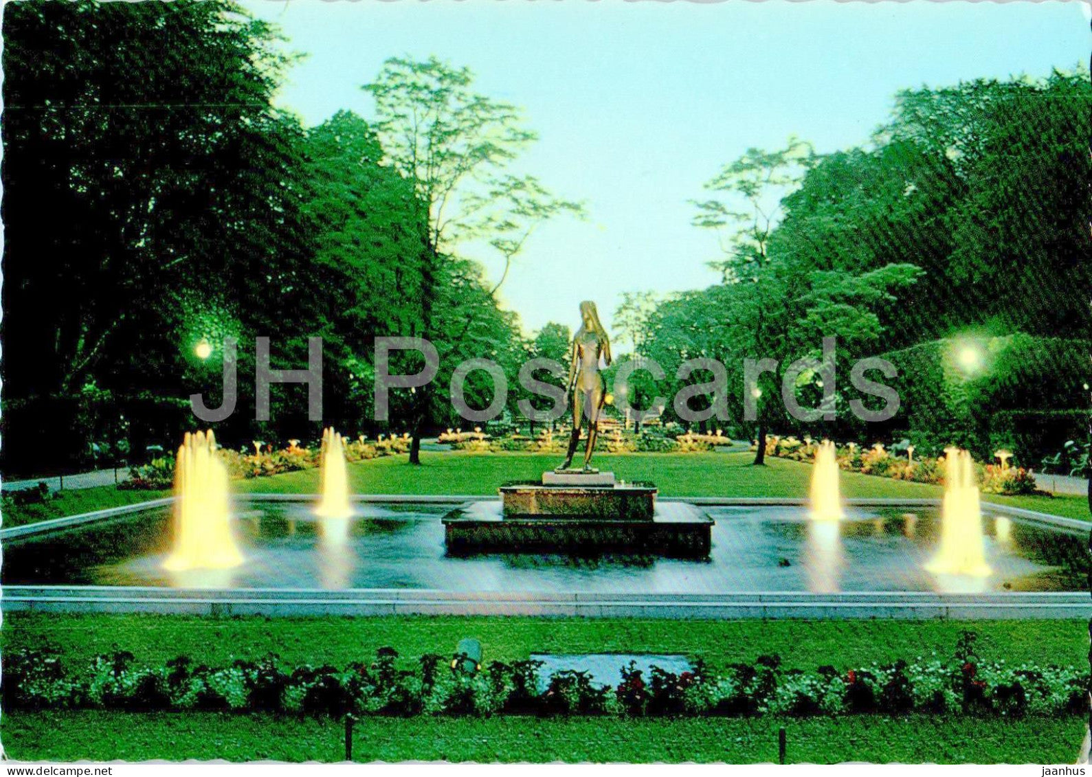 Karlskrona - Hoglands park i nattbelysning - Hogland's Park in night lights - 50 - Sweden - unused - JH Postcards