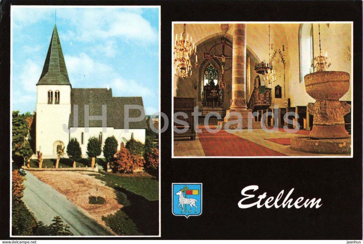 Etelhem - Gotland - Etelhem Church - exterior interior multiview - 24977 - architecture - 1990s - Sweden - unused - JH Postcards