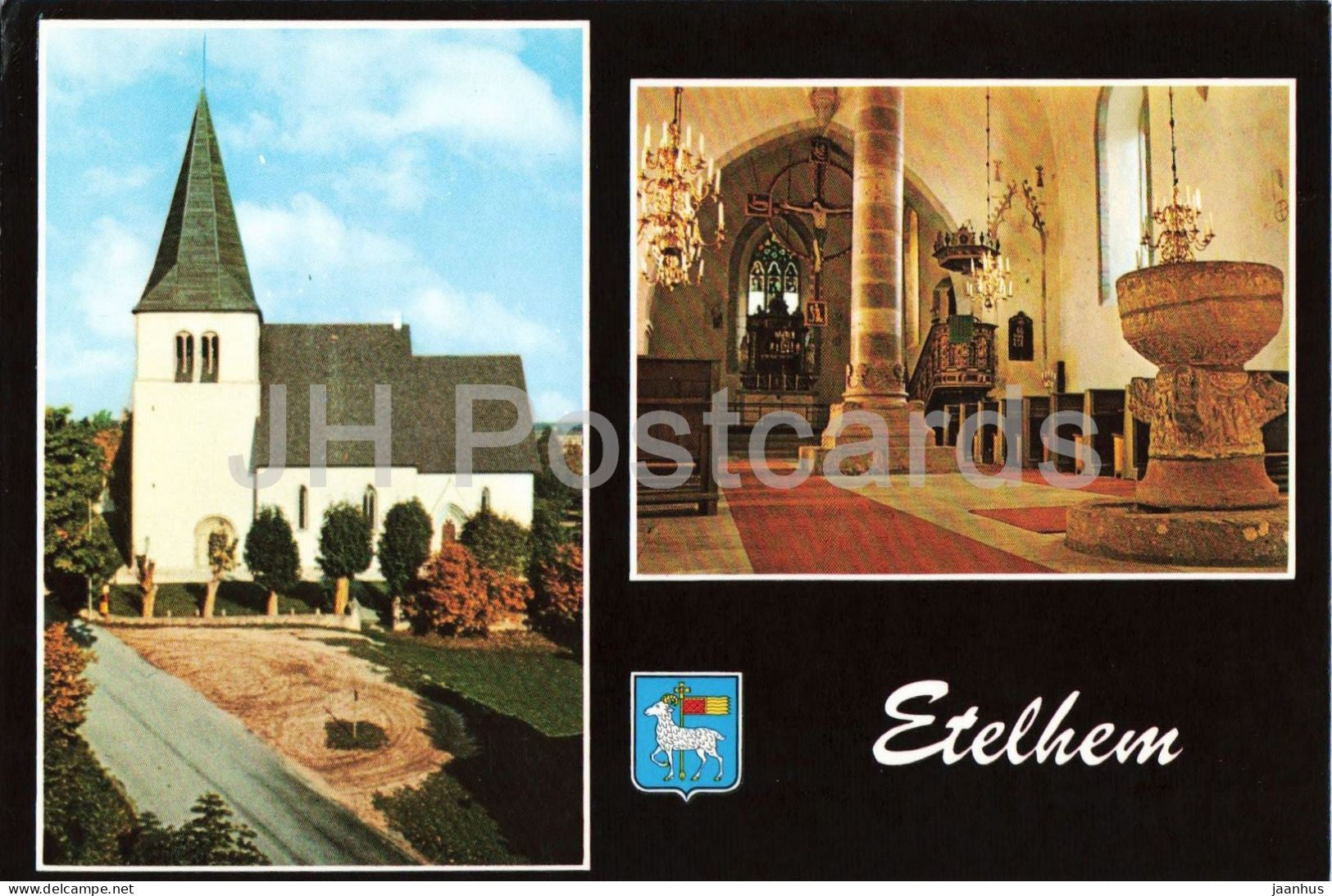 Etelhem - Gotland - Etelhem Church - exterior interior multiview - 24977 - architecture - 1990s - Sweden - unused - JH Postcards