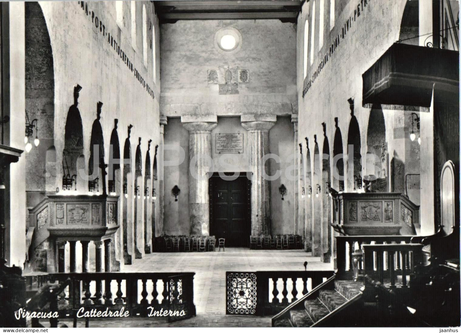 Siracusa - Cattedrale - Interno - Syracuse Cathedral - Interior - Sicily - old postcard - Italy - unused - JH Postcards