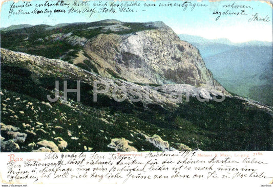 Rax 2009 m - Preinerwand - Mountain view - Alps - 1 - No. 7162 - old postcard - 1900s - Austria - used - JH Postcards