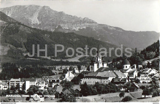 Mariazell - Stmk - mit dem Otscher - pilgrimage town - church - mountains - 2870 - old postcard - Austria - unused - JH Postcards