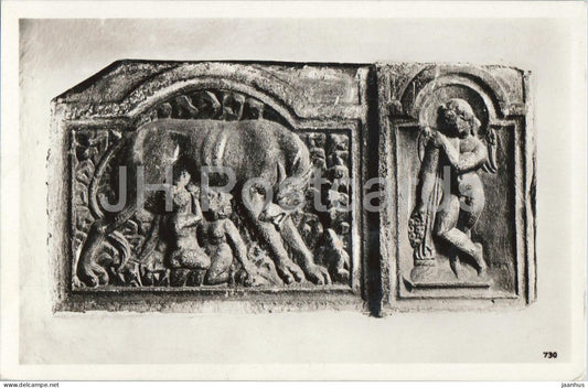 Maria Saal Romerstein Romulus und Remus - Roman relief - Virunum - ancient world old postcard - 1929 - Austria - unused - JH Postcards