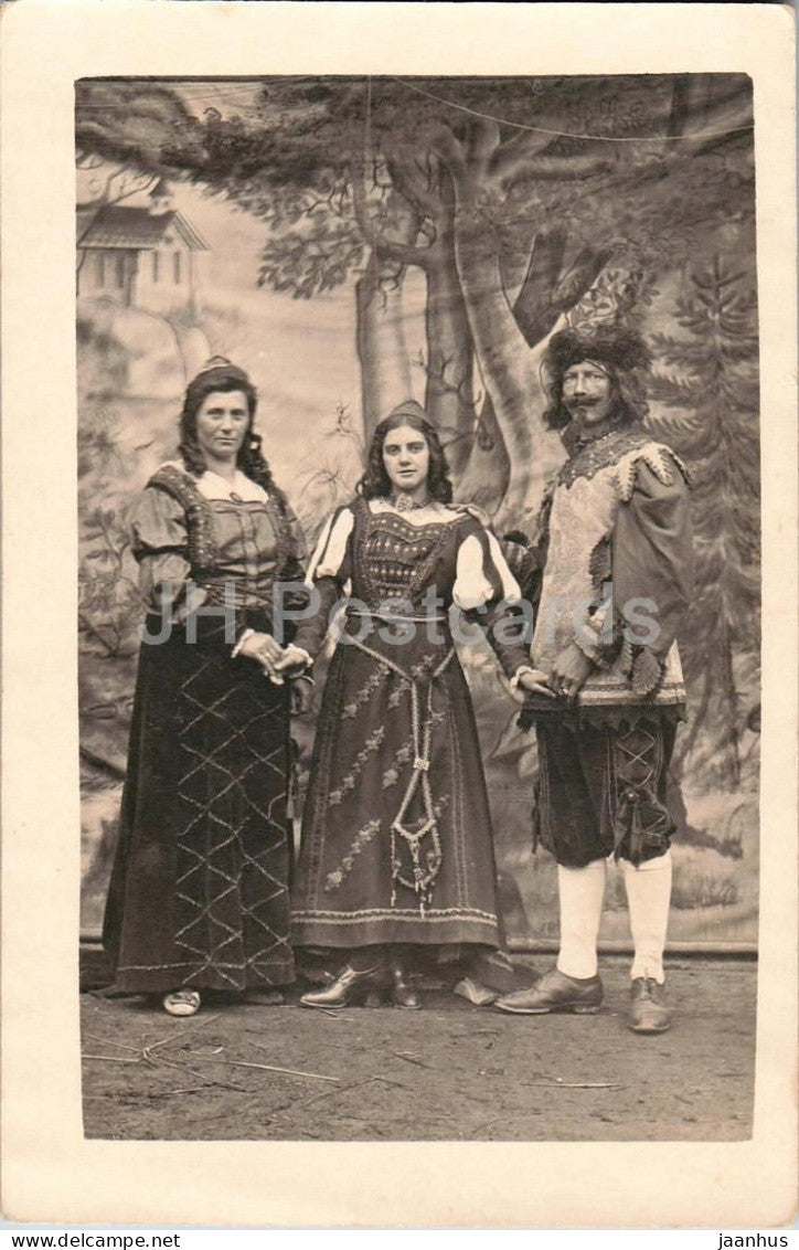 Klagenfurt am Worthersee Maria Loretto Spiel - theatre - costumes - portrait - old postcard - 1924 - Austria - used - JH Postcards