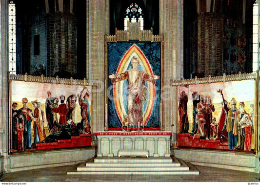 Linkoping - Domkyrkan - Sorensens altarmalning - Altar painting - cathedral - Sweden - unused - JH Postcards