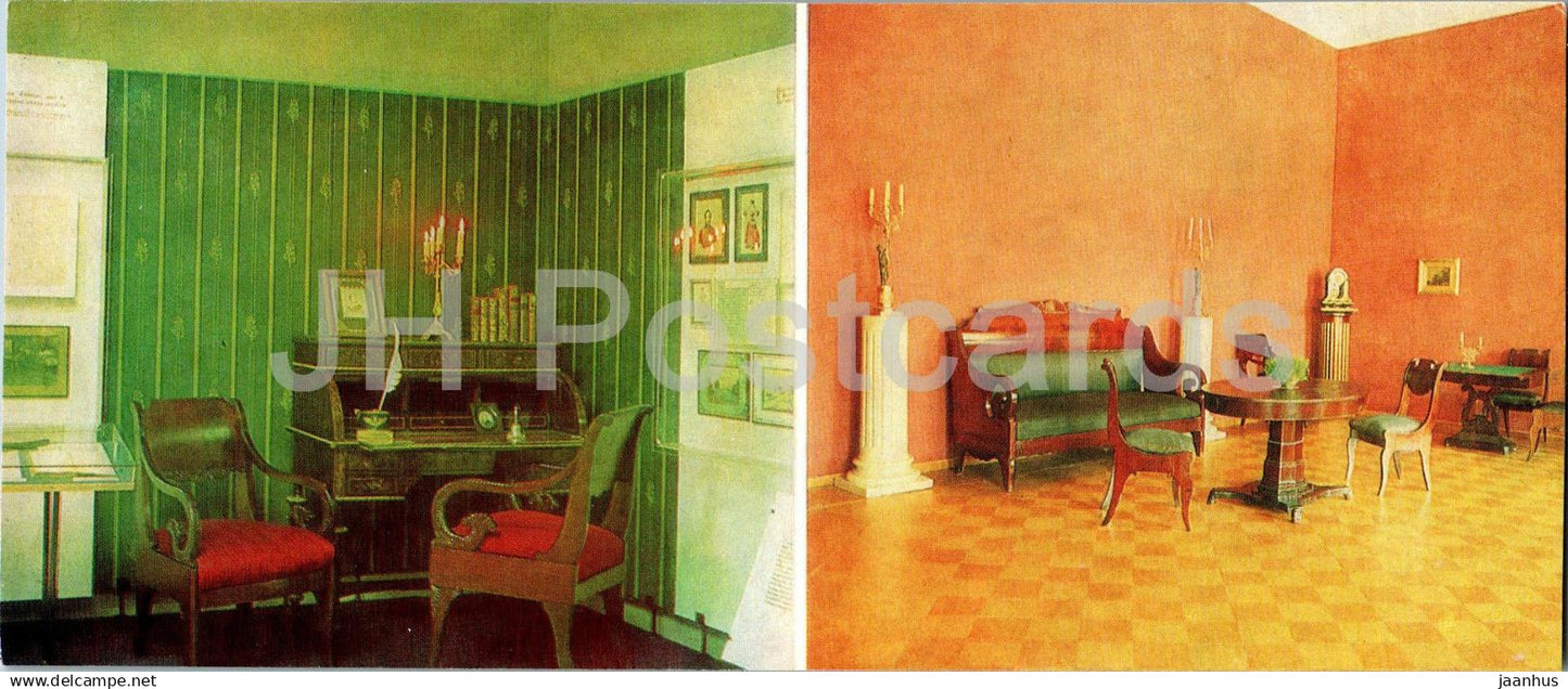 Pushkin places of the Upper Volga river - Bernovo village - Pushkin Museum - Puskin room - 1983 - Russia USSR - unused - JH Postcards