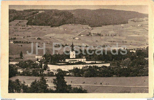 Prämonstratenser Stift - Schlagl - Abbey - monastery - rural panorama - old postcard - 1917 - Austria - used - JH Postcards