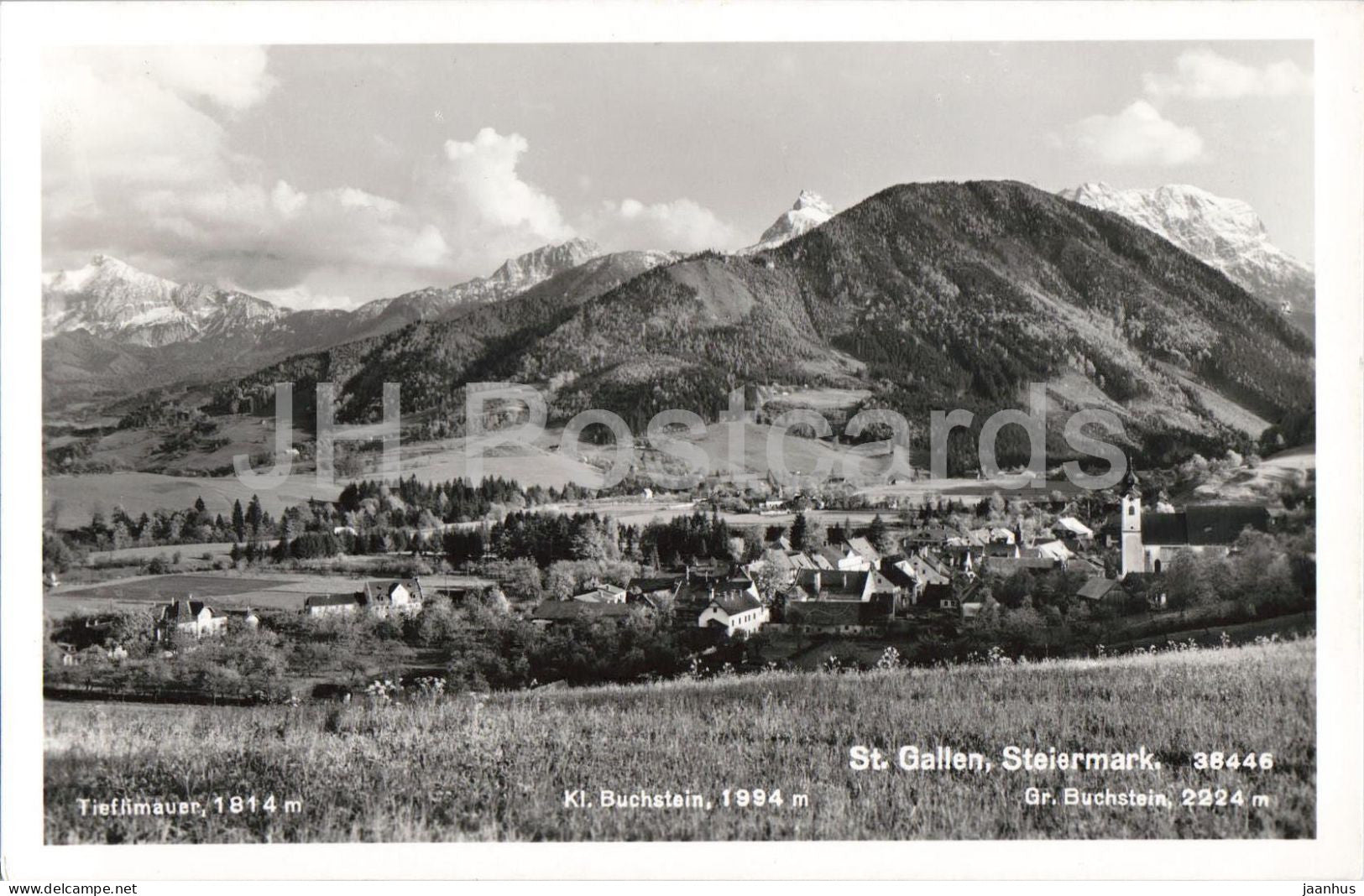 St. Gallen - Steiermark - Tieflimauer - Buchstein - village - mountains - old postcard - 1955 - Austria - used - JH Postcards