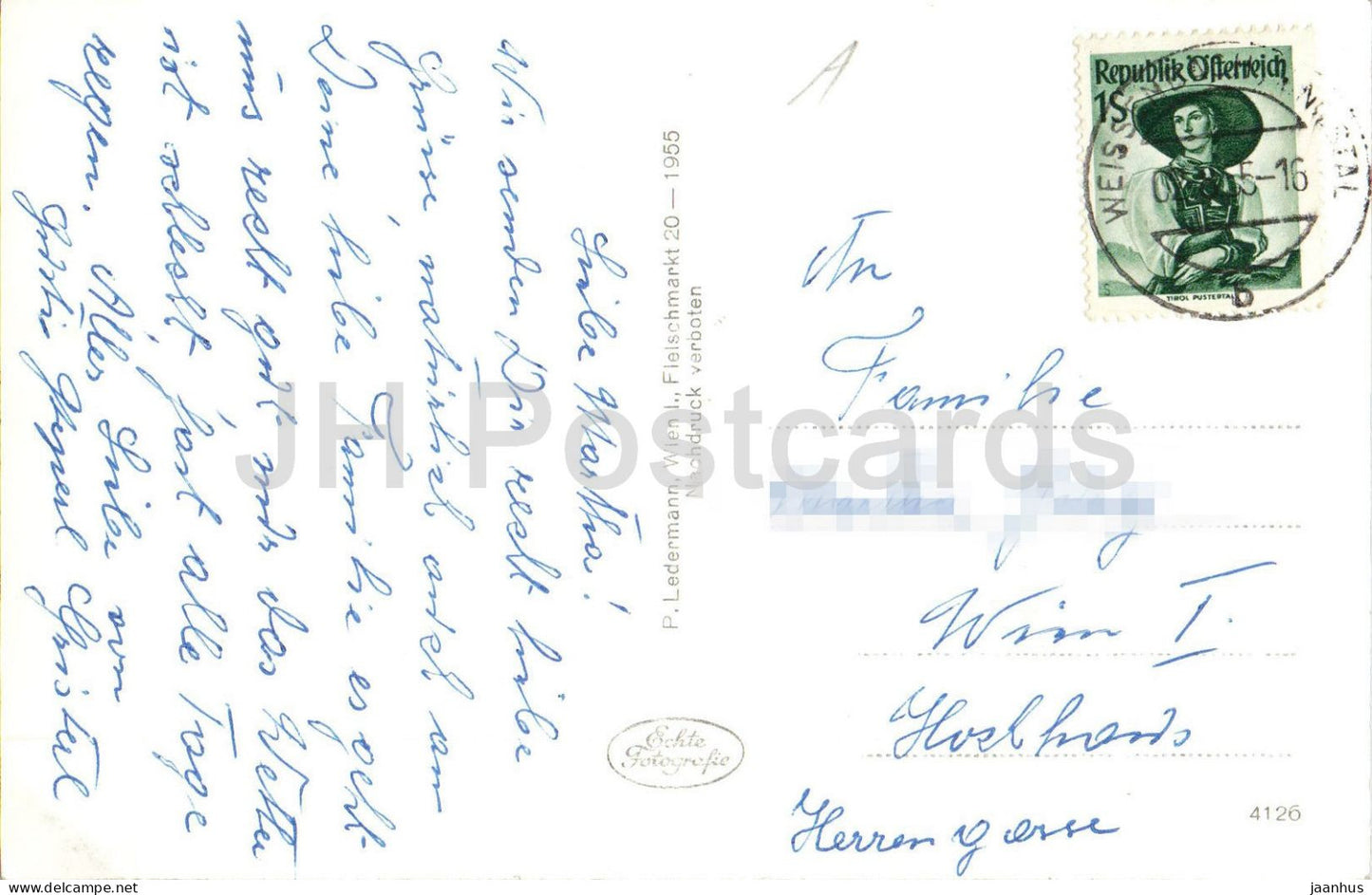 St. Gallen - Steiermark - Tieflimauer - Buchstein - Dorf - Berge - alte Postkarte - 1955 - Österreich - gebraucht 