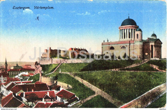 Esztergom Vartemplom - Castle Church - old postcard - 1917 - Hungary - used - JH Postcards
