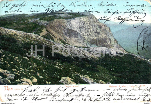 Rax 2009 m - Preinerwand - Mountain view - Alps - No. 7162 - old postcard - 1900s - Austria - used - JH Postcards