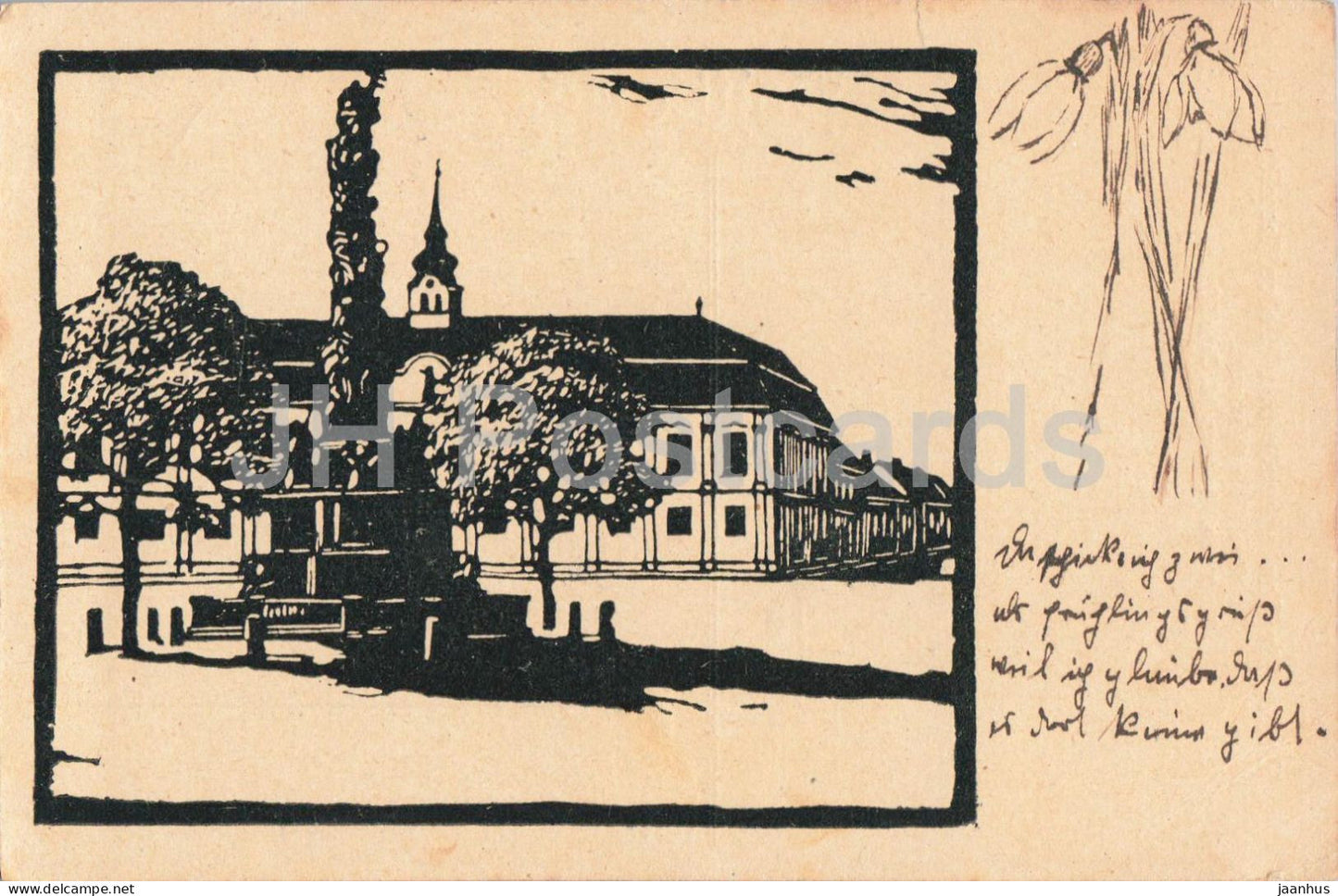 Stockerau Rathaus - Verein fur Landeskunde von Niederosterreich - town hall - old postcard - 1922 - Austria - used - JH Postcards