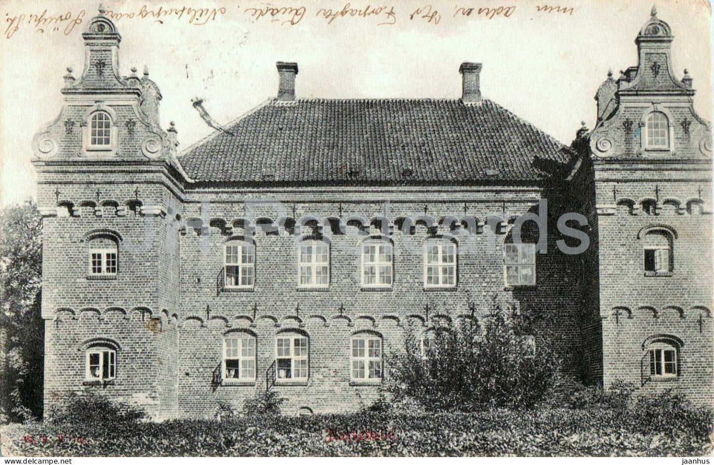 Nakkebolle - castle - Old Manor House - old postcard - Denmark - used - JH Postcards