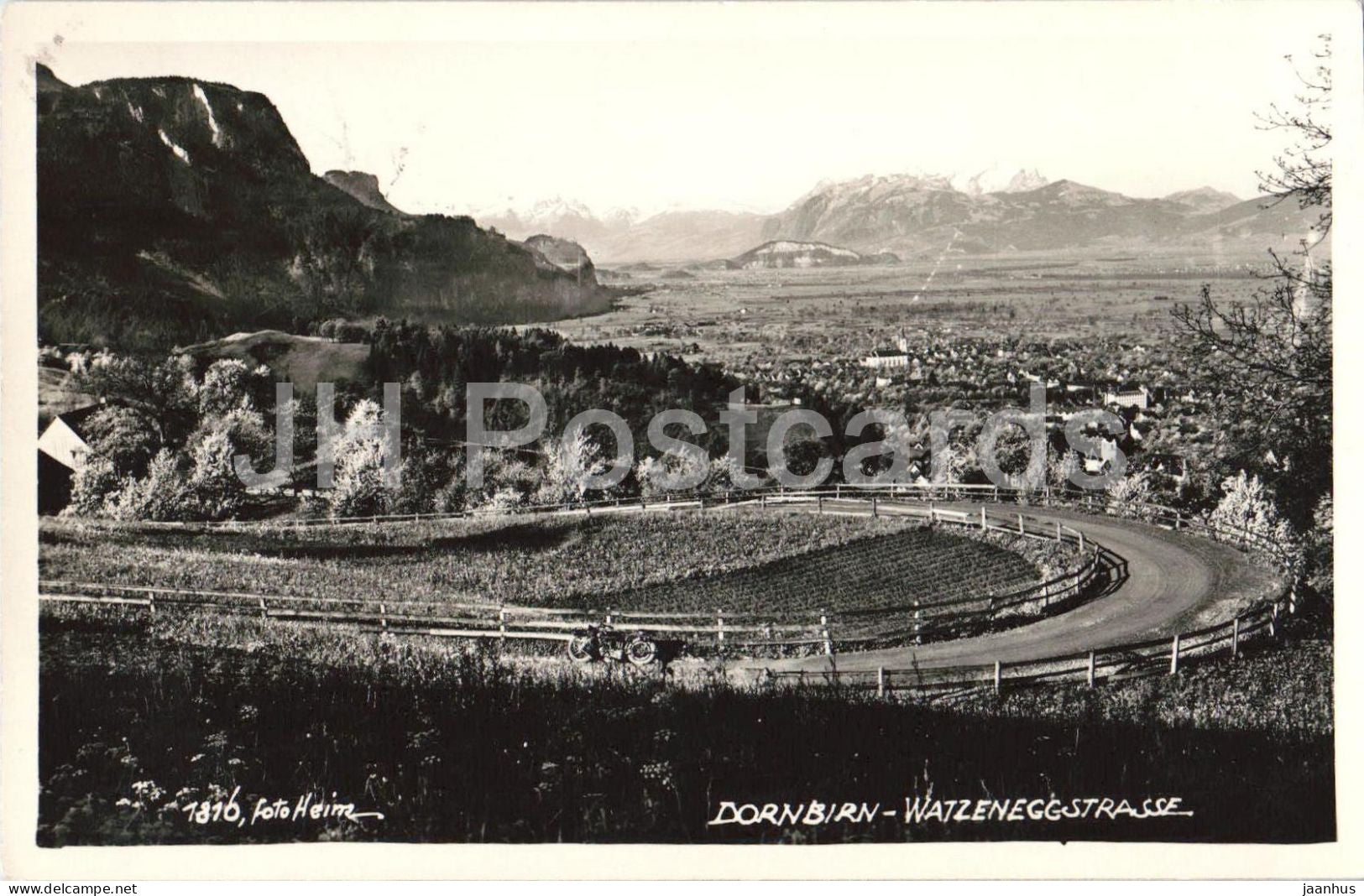 Dornbirn - Watzeneggstrasse - road - town view - landscape - 1816 - old postcard - 1951 - Austria - used - JH Postcards