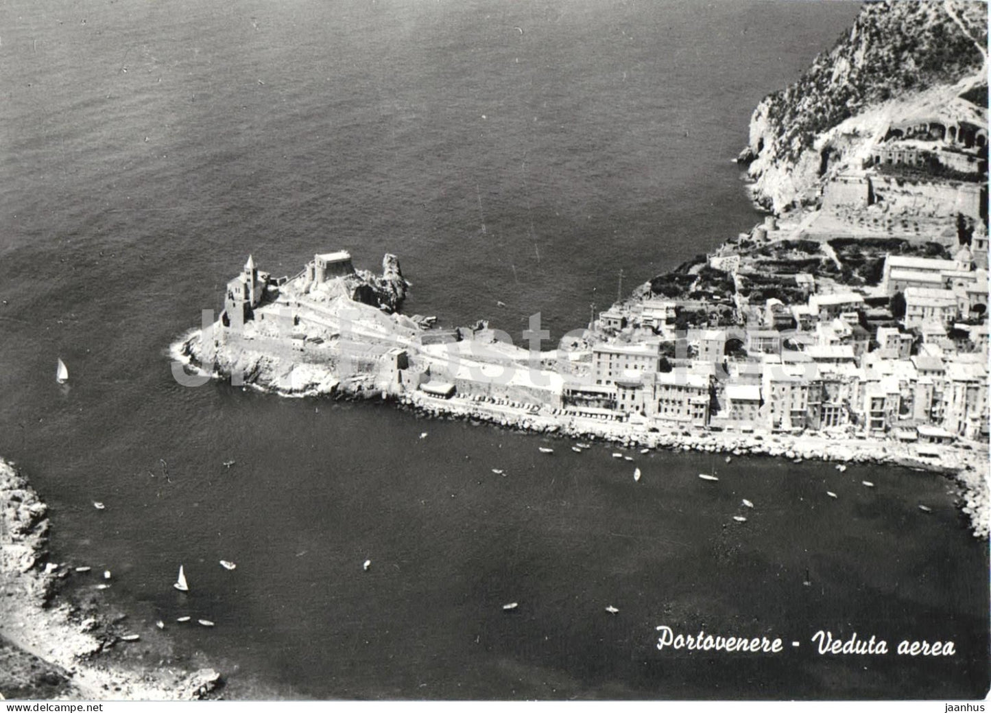 Portovenere - Veduta aerea - Aerial view - 2840 - old postcard - Italy - unused - JH Postcards