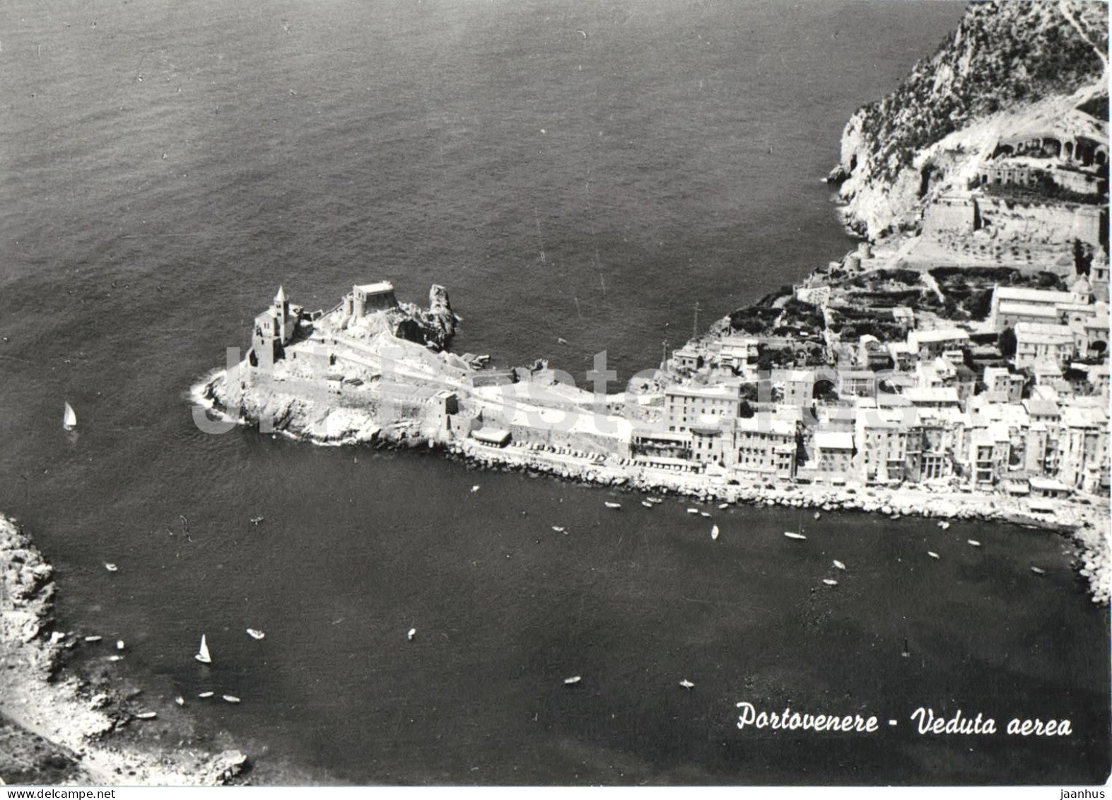 Portovenere - Veduta aerea - Aerial view - 2840 - old postcard - Italy - unused - JH Postcards
