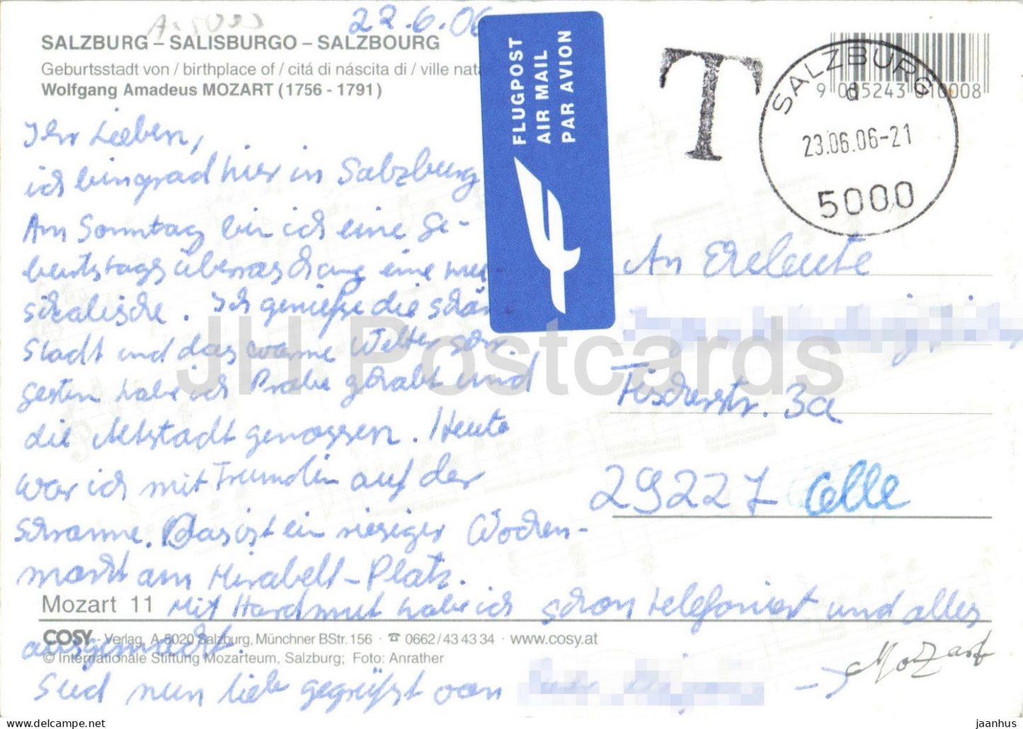 Salzburg – Stadtansicht – Mozart – Panorama – Brücke – Multiview – 2006 – Österreich – gebraucht 