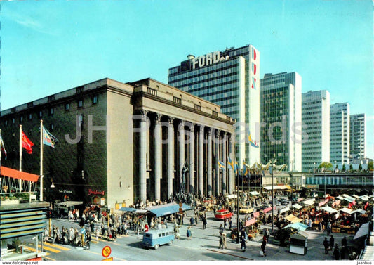 Stockholm - Konserthuset och Hotorgs City - Concert Hall - 130/24 - 1963 - Sweden - used - JH Postcards