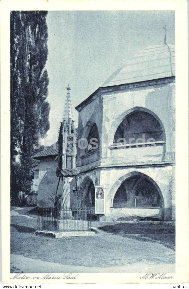 Motiv in Maria Saal - gothic column and chapel - M. W. Maier - old postcard - Austria - unused - JH Postcards
