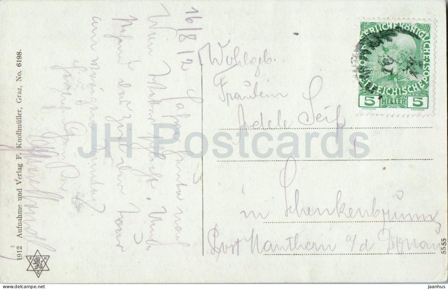 Gesause - Gr. Buchstein 2224 m von der Planspitze gesehen - mountains - No. 6198 - old postcard - Austria - used