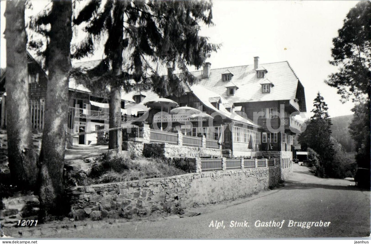 Alpl - Stmk. - Gasthof Bruggraber - inn - hotel - village - 12071 - old postcard - Austria - unused - JH Postcards