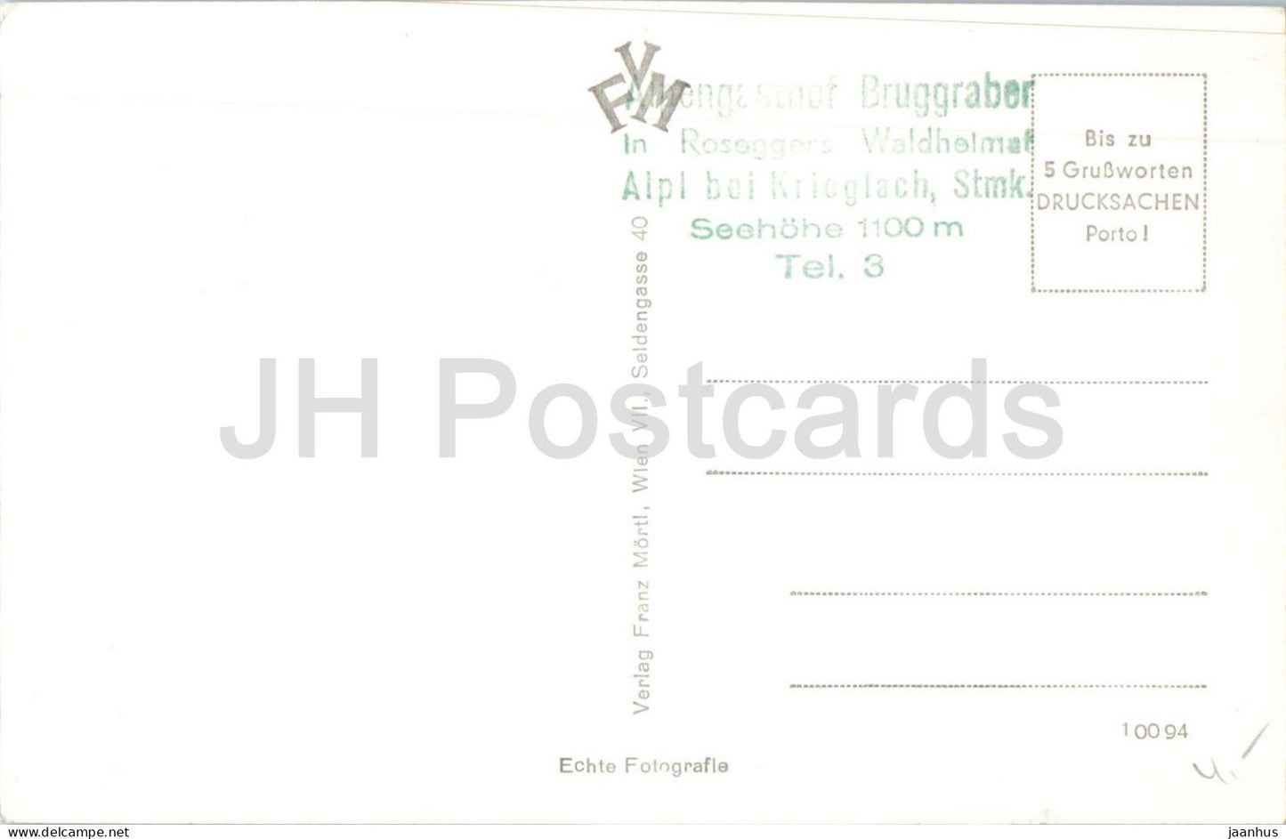 Alpl - Stmk. - Gasthof Bruggraber - inn - hotel - village - 12071 - old postcard - Austria - unused