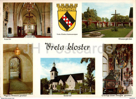Vreta Kloster - abbey - multiview - 156 - Sweden - unused - JH Postcards