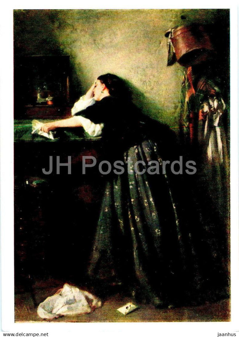 painting by K. Makovsky - Inconsolable Grief. The Widow - woman - Russian art - 1963 - Russia USSR - unused - JH Postcards
