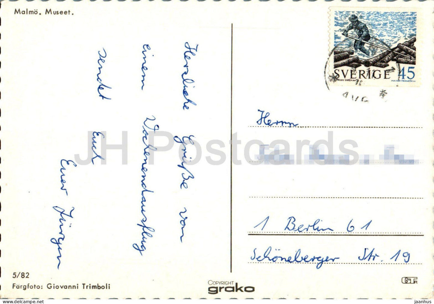 Malmo - Museet - musée - 5/82 - Suède - occasion 