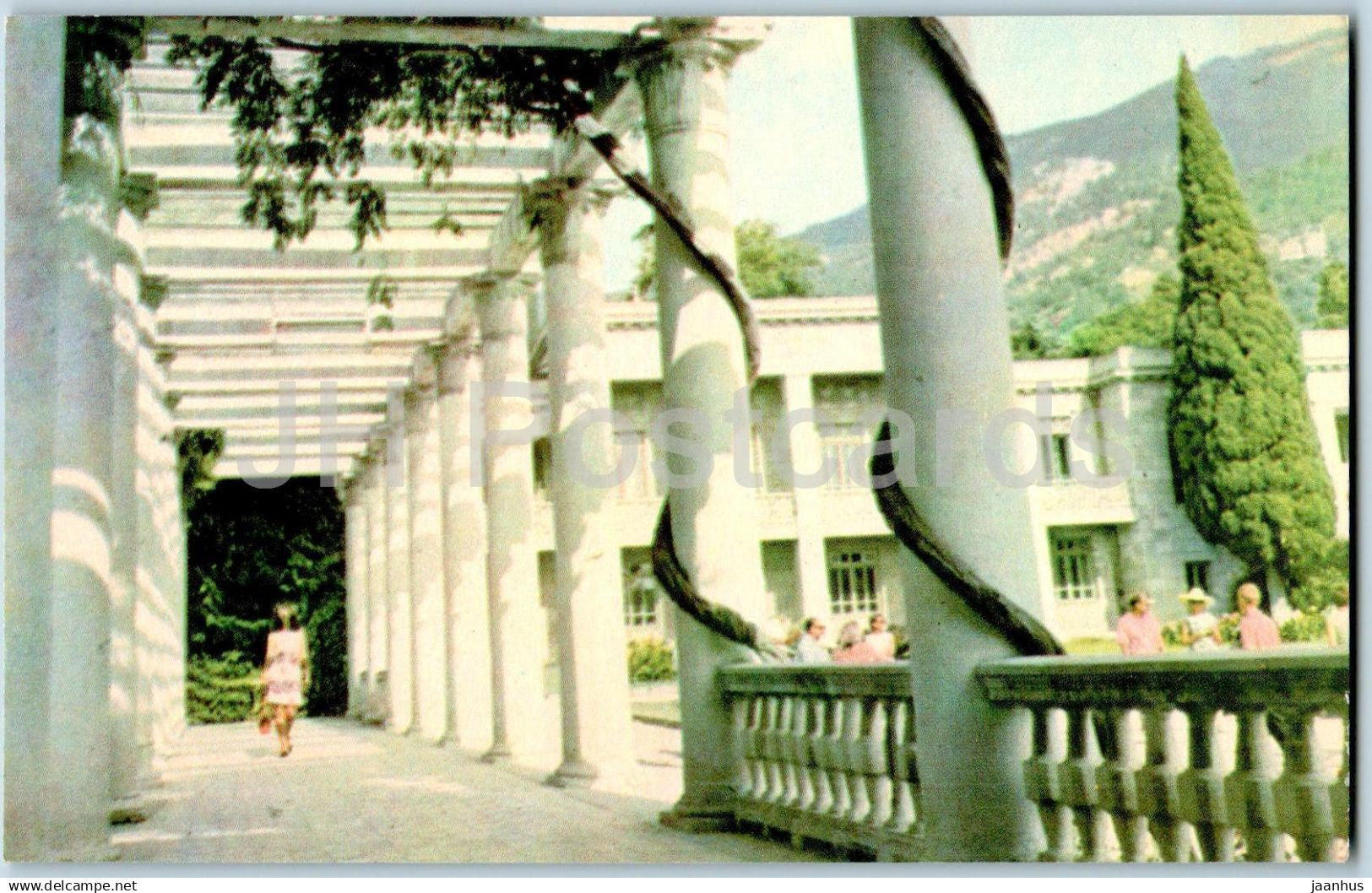 Nikitsky Botanical Garden - Decorative Colonnade in the Upper Park - Crimea - 1968 - Ukraine USSR - unused - JH Postcards