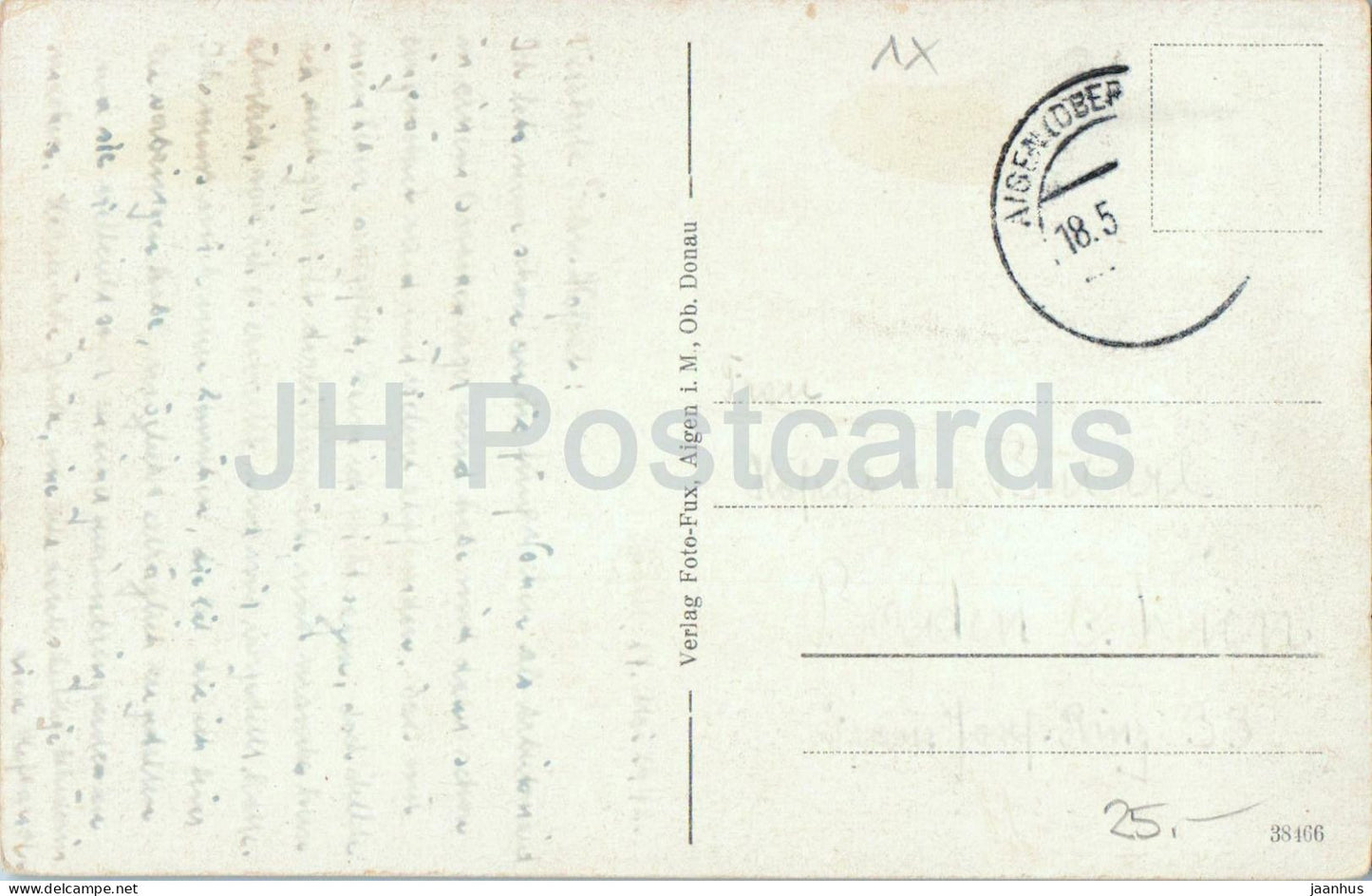 Aigen Schlagl ob Donau - panoramic valley - 38466 - old postcard - Austria - used