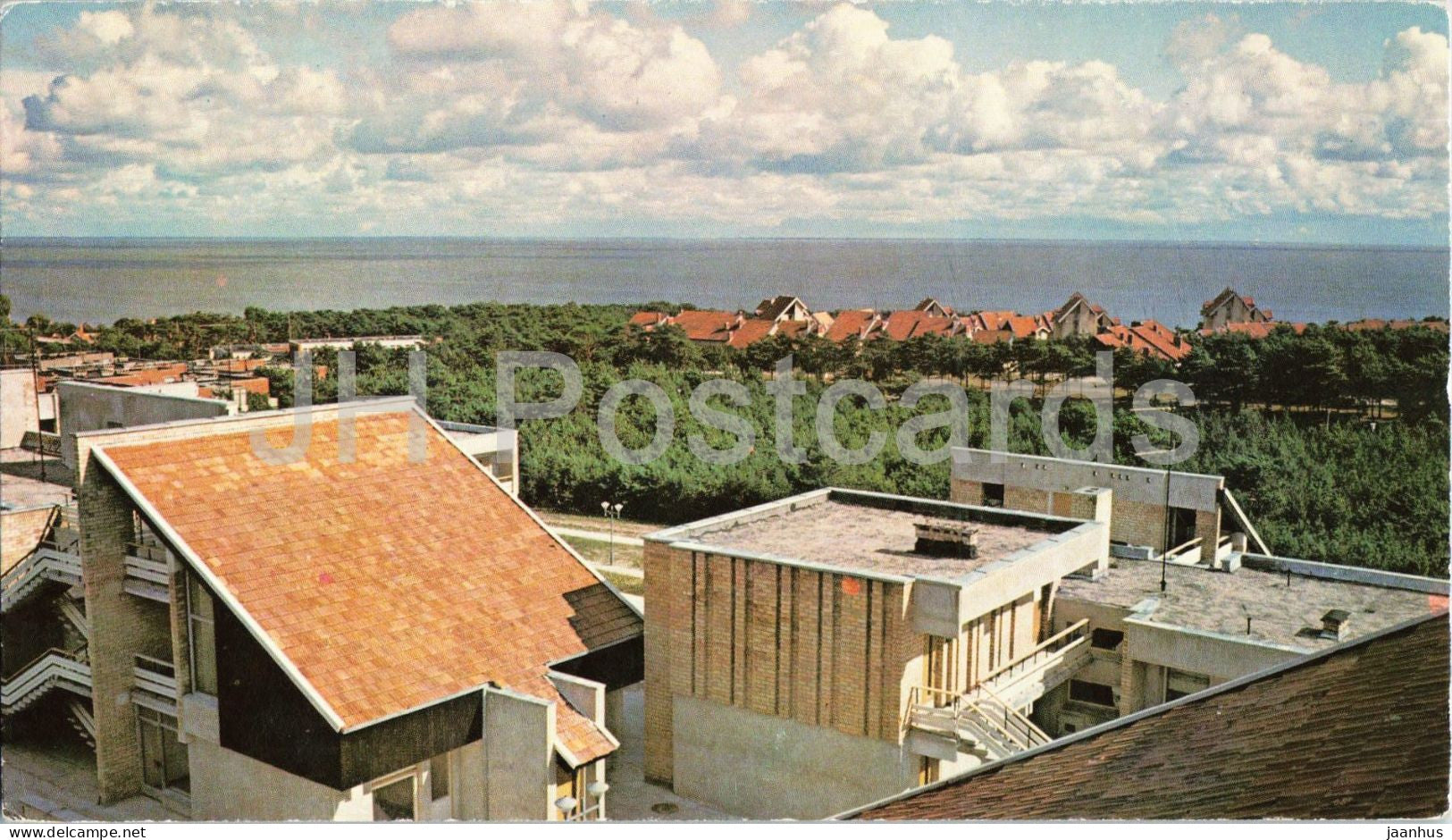 Nida - New buildings for fishing workers recreation - Curonian Spit seaside village - 1982 - Lithuania - USSR - unused - JH Postcards