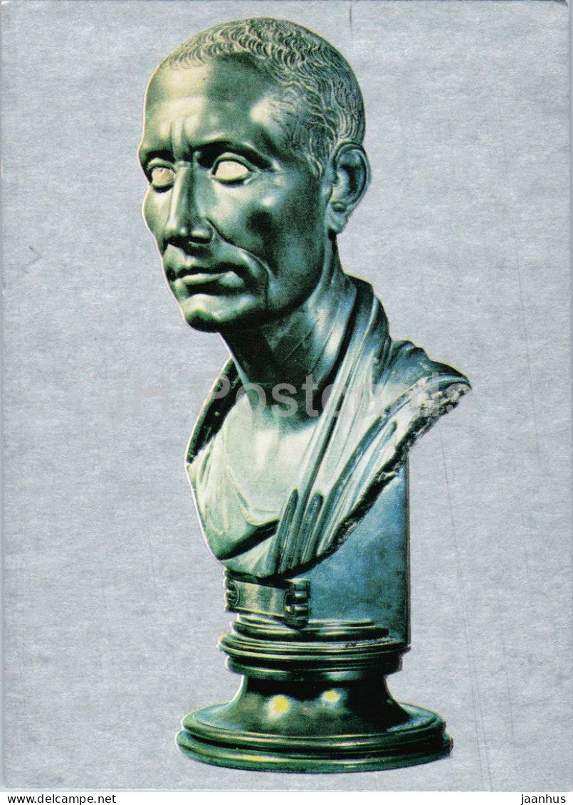 Roman sculpture - Portrait Bust of Julius Caesar - Portratbuste Julius Casar - 1975 - Germany DDR - unused - JH Postcards