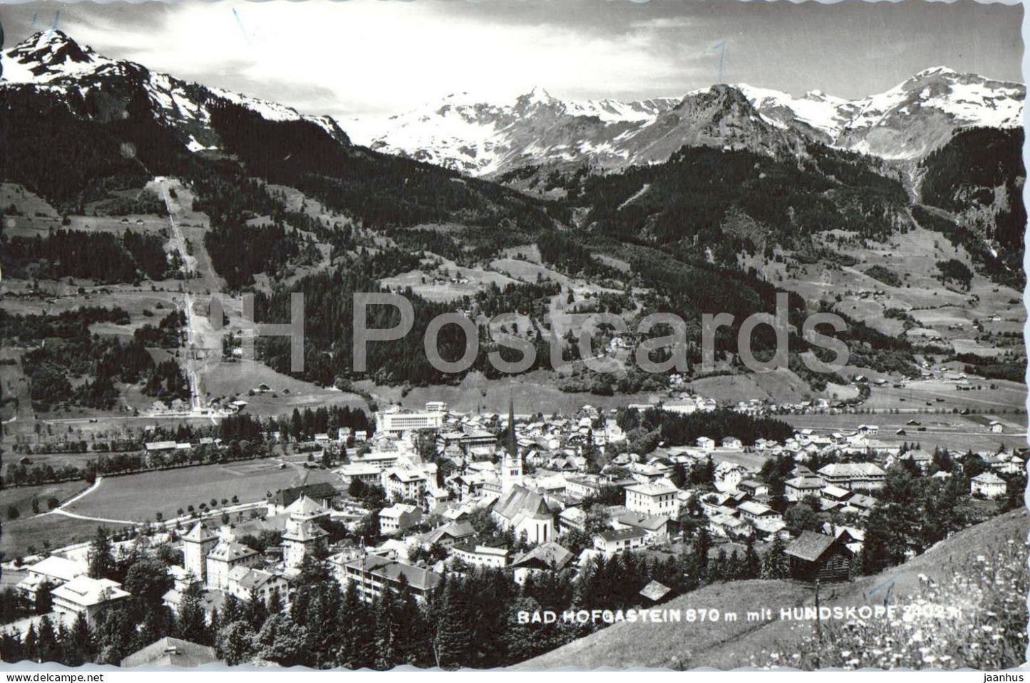 Bad Hofgastein 870 m mit Hundskopf - mountains - Alps - 1971 - Austria - used - JH Postcards