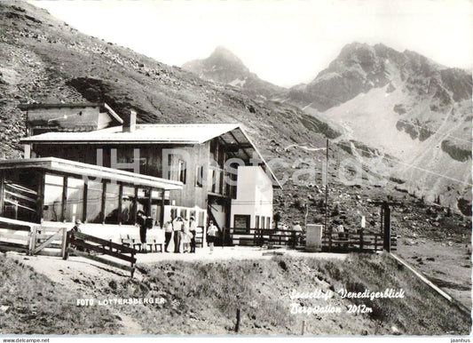 Sessellift - Venedigerblick - Bergstation 2012 m - mountain hut - alpine scenery - old postcard - Austria - unused - JH Postcards