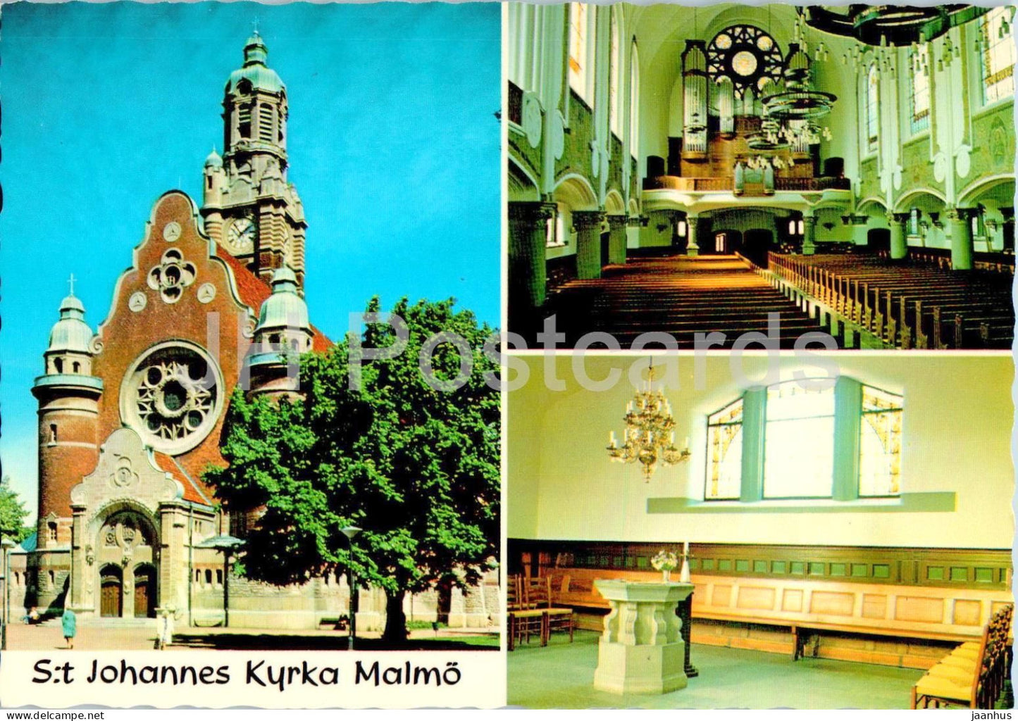 Malmo - St Johannes Kyrka - church - multiview - 12-1085 - Sweden - unused - JH Postcards
