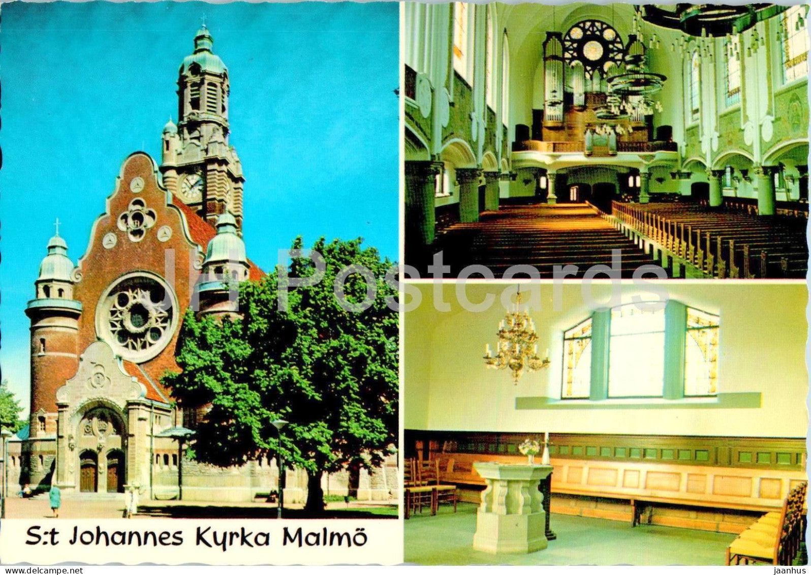 Malmo - St Johannes Kyrka - church - multiview - 12-1085 - Sweden - unused - JH Postcards