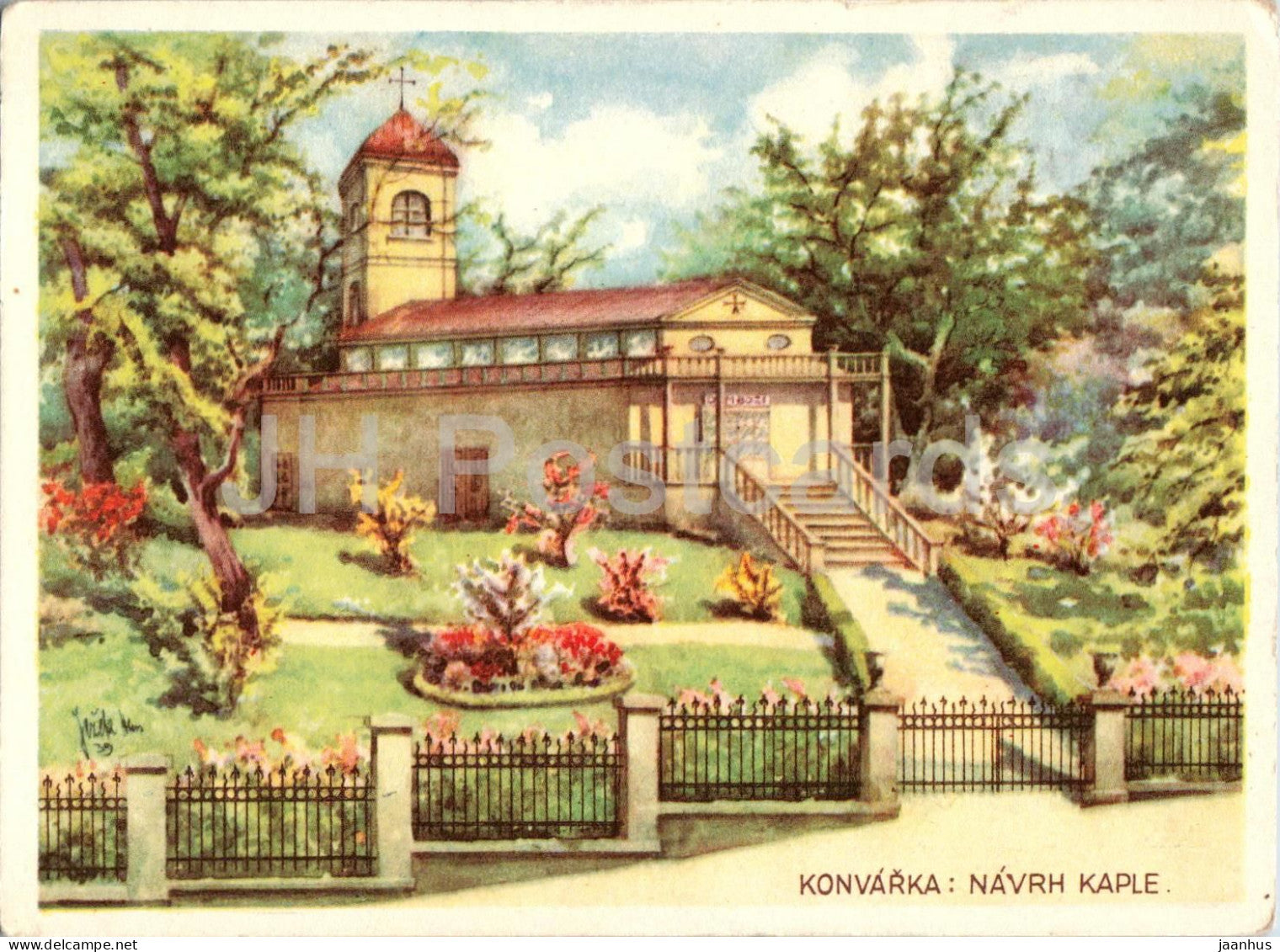 Brno - Konvarka - Chapel Design - Navrh kaple - illustration - Czech Republic - unused - JH Postcards