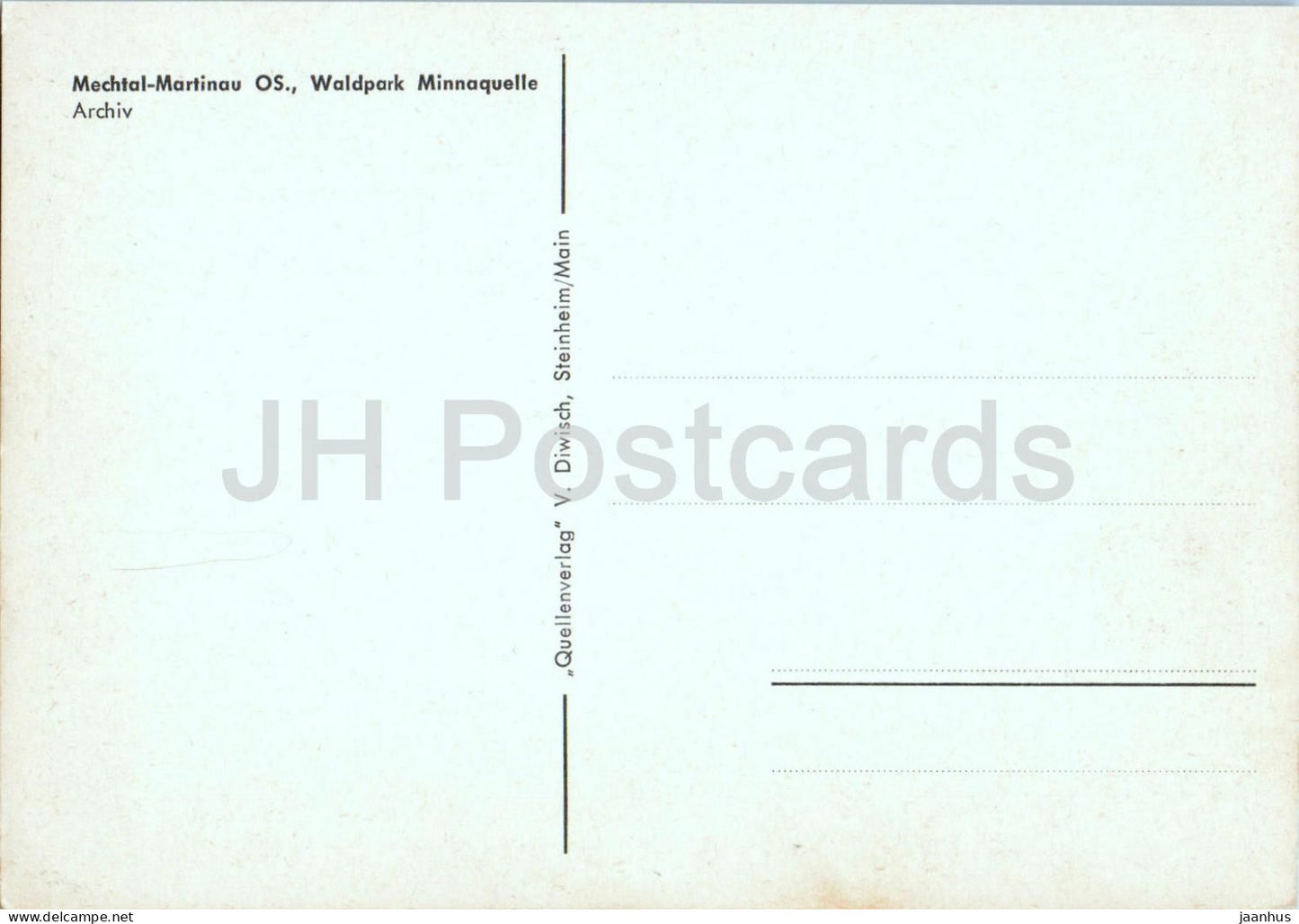 Mechtal Martinau OS. - Waldpark Minnaquelle - Schlesien - Silesia - old postcard - Poland - unused