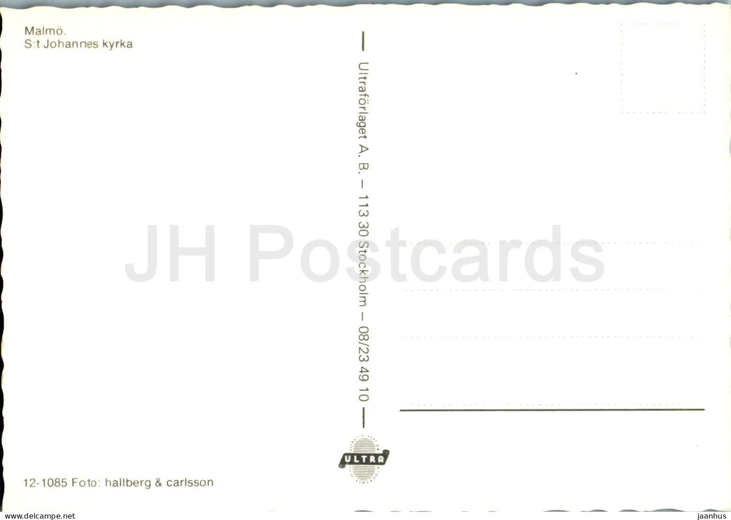 Malmo - St Johannes Kyrka - église - multiview - 12-1085 - Suède - inutilisé 