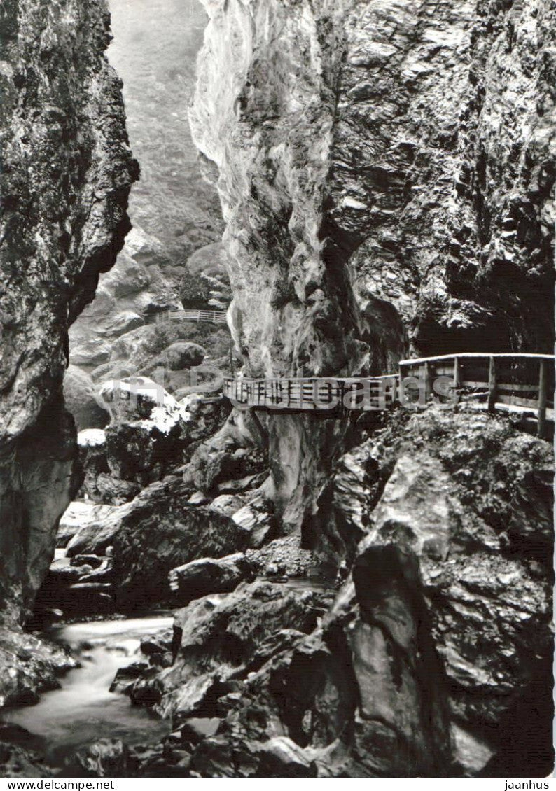 Liechtensteinklamm bei St. Johann im Pongau - Salzburg - gorge - rocks - nature - old postcard - Austria - unused - JH Postcards
